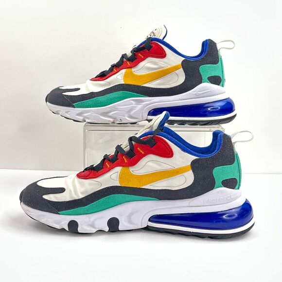 Nike Air Max 270 React Shoes Mens 7.5 White Multi Bauhaus Sneakers AO4971-002 main image 8